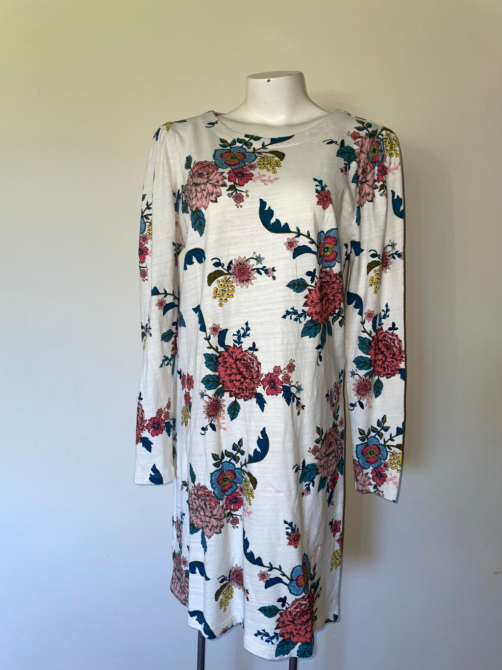 LOFT SIZE Large floral print dress long sleeve