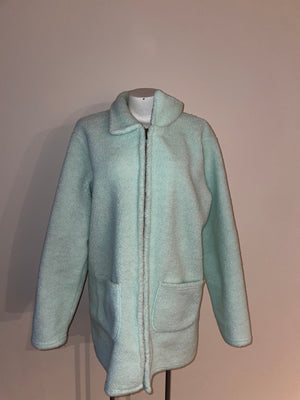 Denim & Company SIZE LARGE green, zip-up jacket
