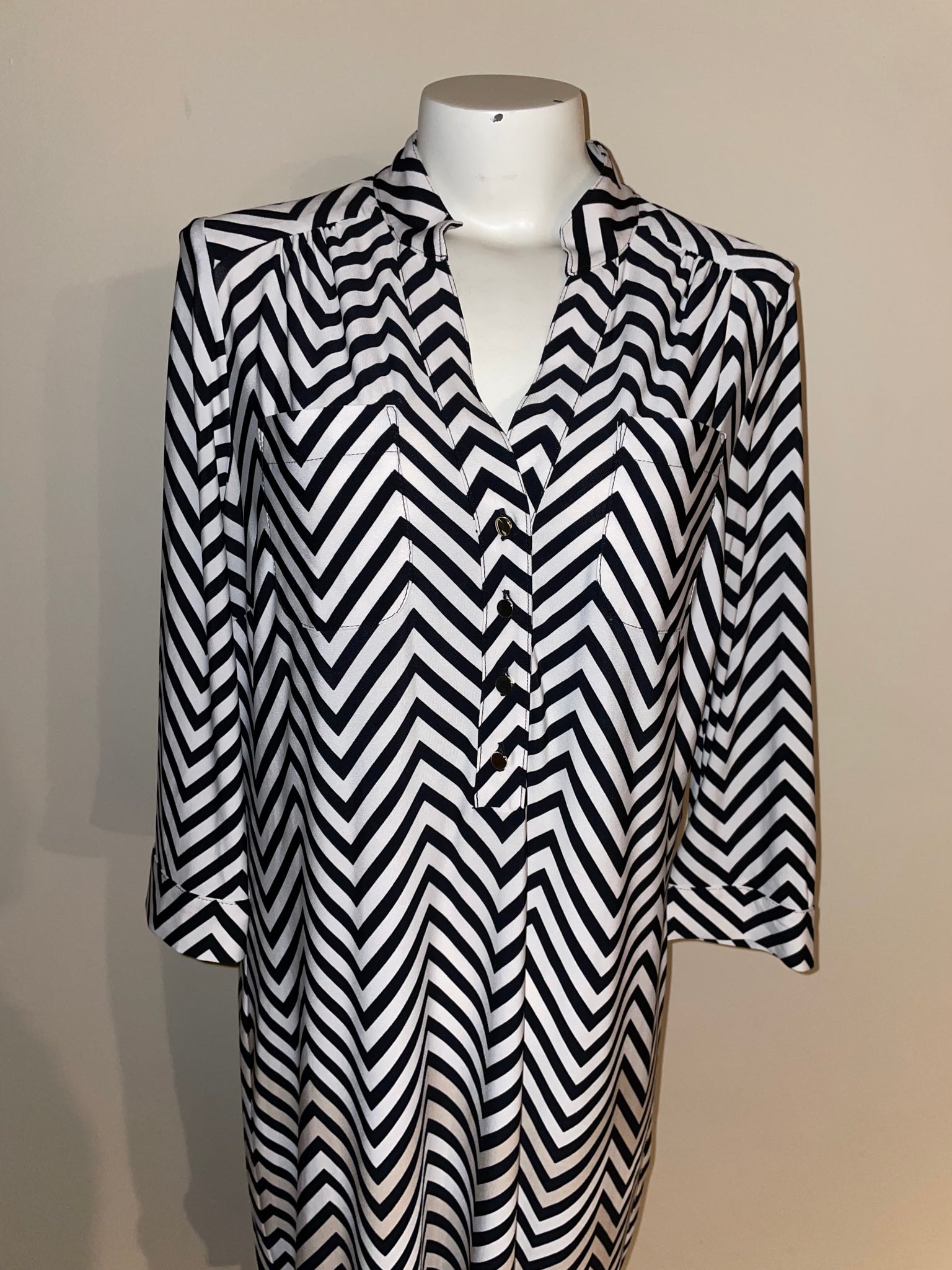 Chicos SIZE 1, striped dress