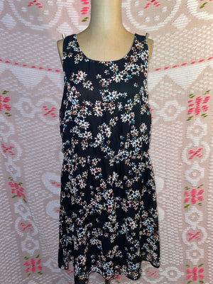 Dark Floral SIZE XL zippered back dress